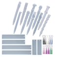 thumbnail image 1 of Silicone Molds for Resin, Epoxy Molds with 10Pcs Resin Pen Molds, 6Pcs Bookmark Resin Molds for DIY Crafts, Gifts, 1 of 5