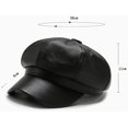 thumbnail image 2 of CoCopeaunts Newsboy Hats for Women Octagonal Cap Female Autumn Winter PU Leather Stylish Artist Painter Newsboy Caps Beret Hat, 2 of 7