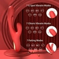 thumbnail image 3 of TLUDA Rabbit Vibrator Women Vibrator, Tapping G-Spot Vibrator for Women,  Personal Massager with 21  Vibrating Settings , Red, 3 of 10
