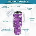 thumbnail image 4 of Christmas Snowflakes 30 oz Tumbler with Handle, Stainless Steel Vacuum Insulated Sports Water Bottle, Leak-proof Travel Coffee Mug Cup with Lid and Straw for Water, Iced Tea or Coffee, 4 of 6