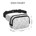 thumbnail image 4 of Kdxio Black White Music Crossbody Double Layer Waist Bag Belt Bag for Unisex Fanny Pack Fashion Waist Packs for Hiking Running Shopping Traveling, 4 of 9