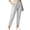 Gray, variant on Xdegoge Cropped Pants for Women High Waisted Tapered Drawstring Casual Lounge Joggers Pants with Pockets Rolled Hem Workout Lightweight Athletic Trousers