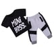 thumbnail image 2 of Jumpingount 2 uds., conjunto de bebé, camiseta de niño, camiseta de manga corta, pantalones, camiseta de manga corta, pantalones, ropa de verano conjuntos de ropa Negro 100cm Jumpingount AP003141-03, 2 of 6