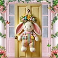 thumbnail image 4 of TOPRenddon Happy Easter Door Cover Decorations Pink Easter Bunny Eggs Door Banner Welcome Easter Banner Spring Easter Party Decorations for Front Door Wall Indoor Outdoor 70.8 x 35.4 Inch, 4 of 6
