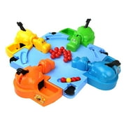 XUFLVPSEF Hungry Hippos Grab and Go Game, Portable Game for 4 Players, Travel Game for Kids, Includes 4 Chomping Hippos | Ages 8+ | 2-4 Players | 20 Mins. Average
