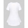 thumbnail image 2 of Camiseta Talla Extra Estampado Patriótico de Bandera de Estados Unidos Rosegal  Camisetas tallas grandes, 2 of 5