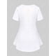 thumbnail image 2 of Camiseta Talla Extra Sólida de Mariposa Rosegal Camisetas tallas grandes, 2 of 5