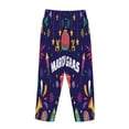 thumbnail image 5 of Naloa Happy Mardi Gras Print Women’s Ultra-Soft Comfy Pajama Lounge Pants with Pockets & Drawstring, 5 of 8