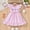 Pink, variant on ZEHJHUAN Toddler Girls' Bunny Embroidered Dress, Short Sleeve A-Line Ruffle Hem Dress with Back Buttons Pink,3-6M