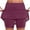 Wine, variant on LEBONYARD Tennis Skirts Clearance,Women's High-Waist Yoga Skirt with Shorts,Women's New Color Mid-waist Skirt Pants Sports Shorts Bottoming Skirt Pants Purple S