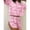 Pink, variant on Endives Womens Pajama Sets Side Split Short Sets Cute Striped Crop Top and Short 2 Piece Comfy Loungewear Summer Matching Sets Women Clothing