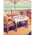 thumbnail image 2 of Outdoor Tablecloth with Umbrella Hole for Patio/Picnic/Party/Camping, Strawberry Waterproof Table Cloth Rectangle Table Cover Washable, Red Summer Fruits Green Botanical 60"x 120", 2 of 7