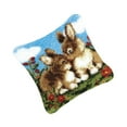 thumbnail image 1 of Yingyy DIY Latch Hook Set Throw Pillow Covers Craft for Embroidery Carpet Rabbits, 1 of 9