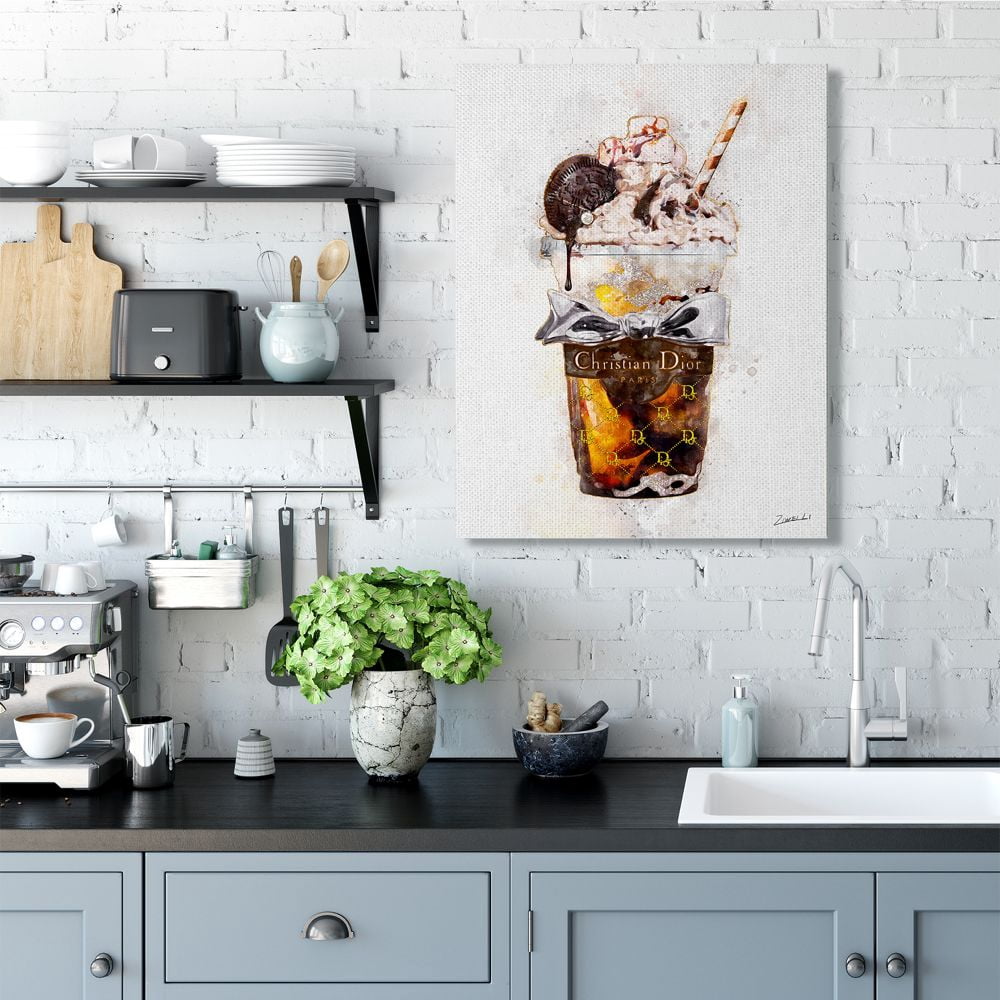 Stupell Industries Fashion Brand Dessert Cup Watercolor Painting Canvas Wall Art by Ziwei Li