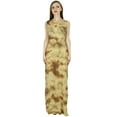 thumbnail image 4 of Bimba Women Long Rayon Maxi Dress Tie & Dye Brown Summer Wear Sleeveless Gown, 4 of 5