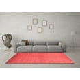thumbnail image 3 of Ahgly Company Indoor Round Solid Red Modern Area Rugs, 5' Round, 3 of 4