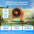 thumbnail image 3 of Ventilador HIMONI 20000 mAh con nebulización, balde de 6 L, control remoto y luz LED, 3 of 8