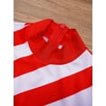 thumbnail image 5 of Yruioon Kids Long Sleeve Christmas Striped Ballet Dance Bodysuit Gymnastics Full Body Leotard Red 14, 5 of 7