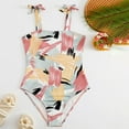 thumbnail image 2 of Rhuody 12-13 Years Swim Suits For Teen Girls One Pieces Swimwear Summer Crisscross To Dyeing Printing Floral Print Swimsuit Lovely Girl Clothes Light Gray, 2 of 7
