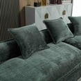 thumbnail image 3 of BISHE Modular Sectional Sofa, L-Shaped Cloud Couch for 5 with Pillows, Modern Chenille Fabric Comfy Sofa Set, Large Living Room Furniture for Apartment or Home, Emerald Green, 3 of 7