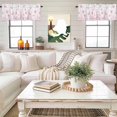 thumbnail image 4 of Pink Spring Floral Kitchen Curtain Valances for Windows Farmhouse Short Curtains, Summer Botanical Watercolor Vintage Rod Pocket Valance Curtain for Bedroom Cafe Living Room 42"x12", 4 of 8
