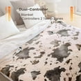 thumbnail image 2 of Cow Print Heated Electric Blanket King Size-Dual Control Heating Blanket King Size with 10 Heat Levels & 10 Hours Auto-Off, Cozy Soft Fleece Sherpa, Washable, 90x100 Inche Light Coral, 2 of 6