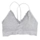 thumbnail image 2 of tipo camisola con escote en V, con relleno inalámbrico, finos, camisola, para mujer gris Colcomx Top de tirantes tipo bralette con relleno para mujer, 2 of 8