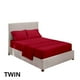 thumbnail image 1 of Juego de ropa de cama para el hogar, sábana, funda de colchón, funda de almohada, juego de ropa de cama de poliéster de color sólido, rojo vino, gemelo, 3 unids / set Eigraketly HA6267-02B, 1 of 7
