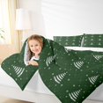 thumbnail image 4 of Feelyou Christmas Tree Queen Comforter Set for Child, Winter Snowflake Bedding Sets, Happy New Year Reversible Bedding Comforter Set, Breathable Home Decor, 3pcs, 4 of 8