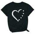 thumbnail image 2 of Kayannuo Blouses for Women Tee Shirts for Women Valentine's Day Women's Casual Round Neck Short-sleeved Printed T-shirt Top, 2 of 3