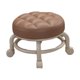thumbnail image 4 of Taburete con asiento de rodillo bajo, reposapiés, resistente, resistente, de cuero PU, acolchado, movible, Mini taburete giratorio de 360  degree, taburete Café BLESIY Asiento rodante bajo, 4 of 8