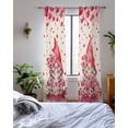 thumbnail image 3 of Valentine's Day Sheer Curtains 84 Inch Length 2 Panels Set for Living Room/Bedroom, Pink Gnomes Love Roses Romantic Beige Kitchen Curtains Grommet Semi-Sheer Curtains Window Treatments 42"x84"x2, 3 of 7