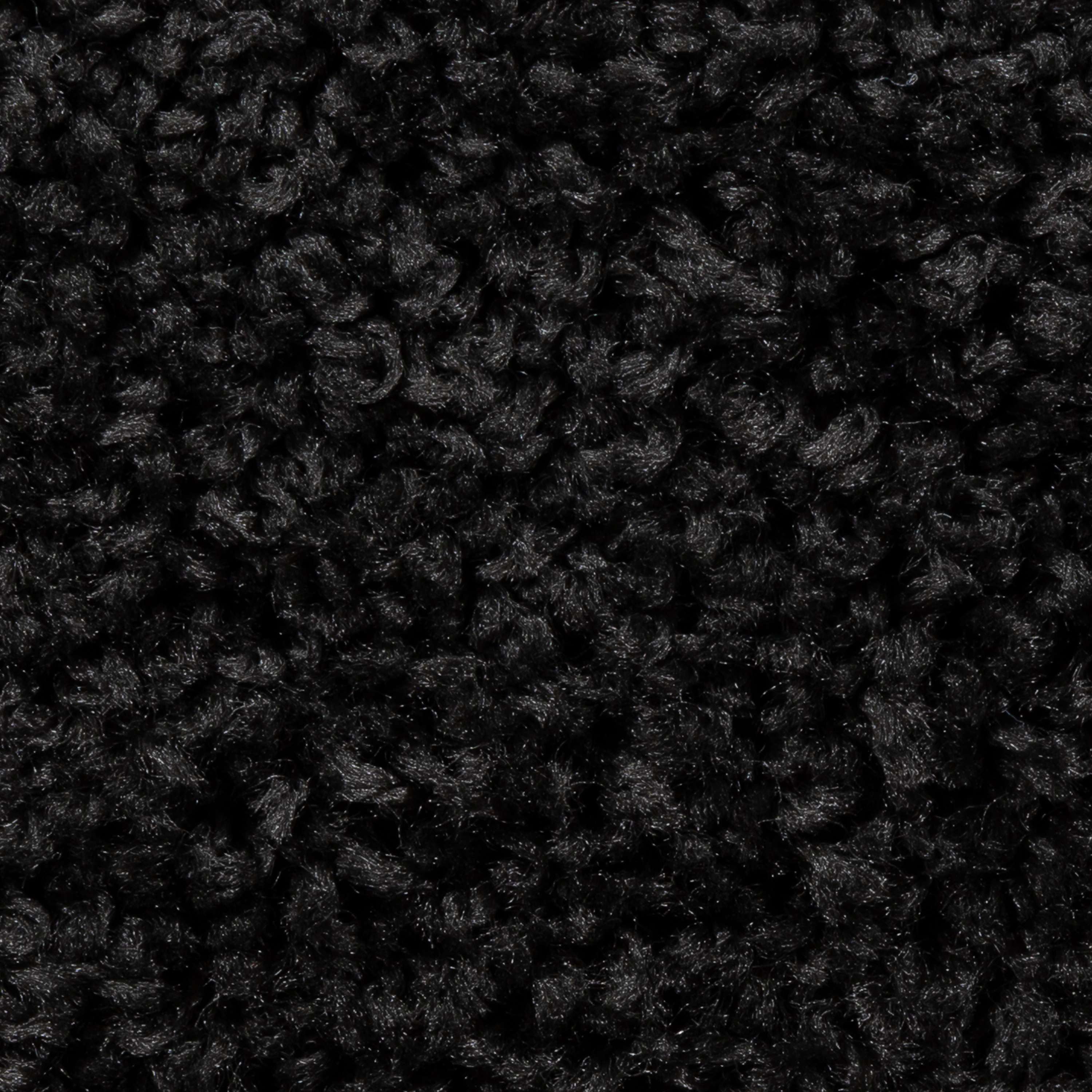 Mainstays Solid Shag Indoor Runner Rug, Black, 2 ft 6 in x 8 ft