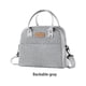 thumbnail image 5 of Inteprter Bolsa de almuerzo térmica práctica para picnics y bolsas Bento, bolsas de almuerzo con aislamiento de gran capacidad Mostrada Con Correa+Gris, 5 of 6