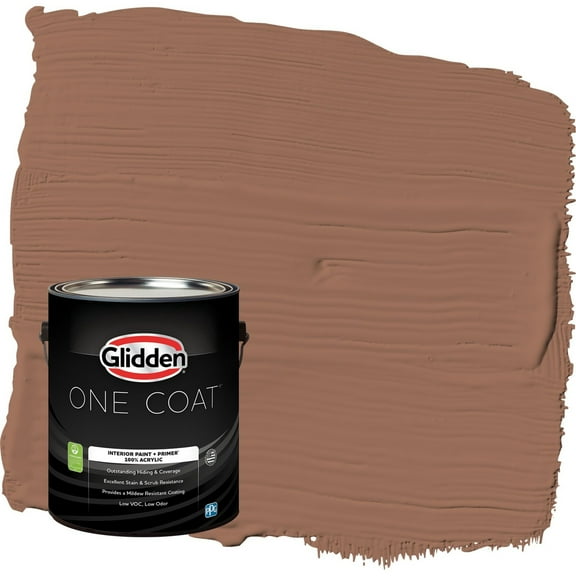 Glidden One Coat Prairie Fire / Beige Eggshell Interior Paint with Primer, 1 Gallon