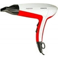thumbnail image 4 of OVENTE 1875 Watt Lightweight Hair Dryer, Ionic & Tourmaline Technology, White & Red X2210W, 4 of 7