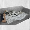 thumbnail image 6 of Movie Theater Soft Flannel Fleece Blanket, Abstract Grunge Stamp with Movie Camera and the Word Cinema Inside, Cozy Plush for Indoor and Outdoor Use, 70" x 90", Charcoal Grey White, by Ambesonne, 6 of 6