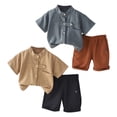 thumbnail image 4 of Youmylove Toddler Boy Clothes Kids Summer Outfits Shirt Short Sets 6M To 5T Outfit For Boys, 4 of 9