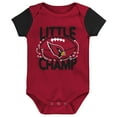 thumbnail image 2 of Newborn & Infant Cardinal/Black Arizona Cardinals Little Champ Three-Piece Bodysuit Bib & Booties Set, 2 of 5