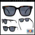 thumbnail image 2 of Gentlemanly Polarized Horn Rim Hipster Plastic Refined Fashion Sunglasses Tortoise - Black, 2 of 8