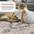 thumbnail image 5 of nuLOOM Sasha SpinClean Machine Washable Medallion Area Rug, 6' x 6', Square, Sasha Light Pink, 5 of 13