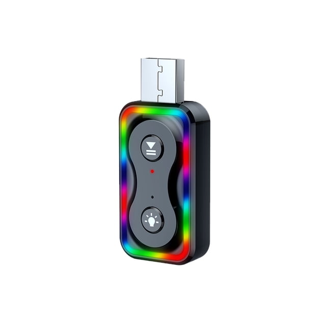 Seitruly Adaptador inalámbrico Reproducción de música multipropósito Receptor de señal 2 en 1 Dispositivo electrónico Altavoz Accesorios para el Cables de audio/vídeo