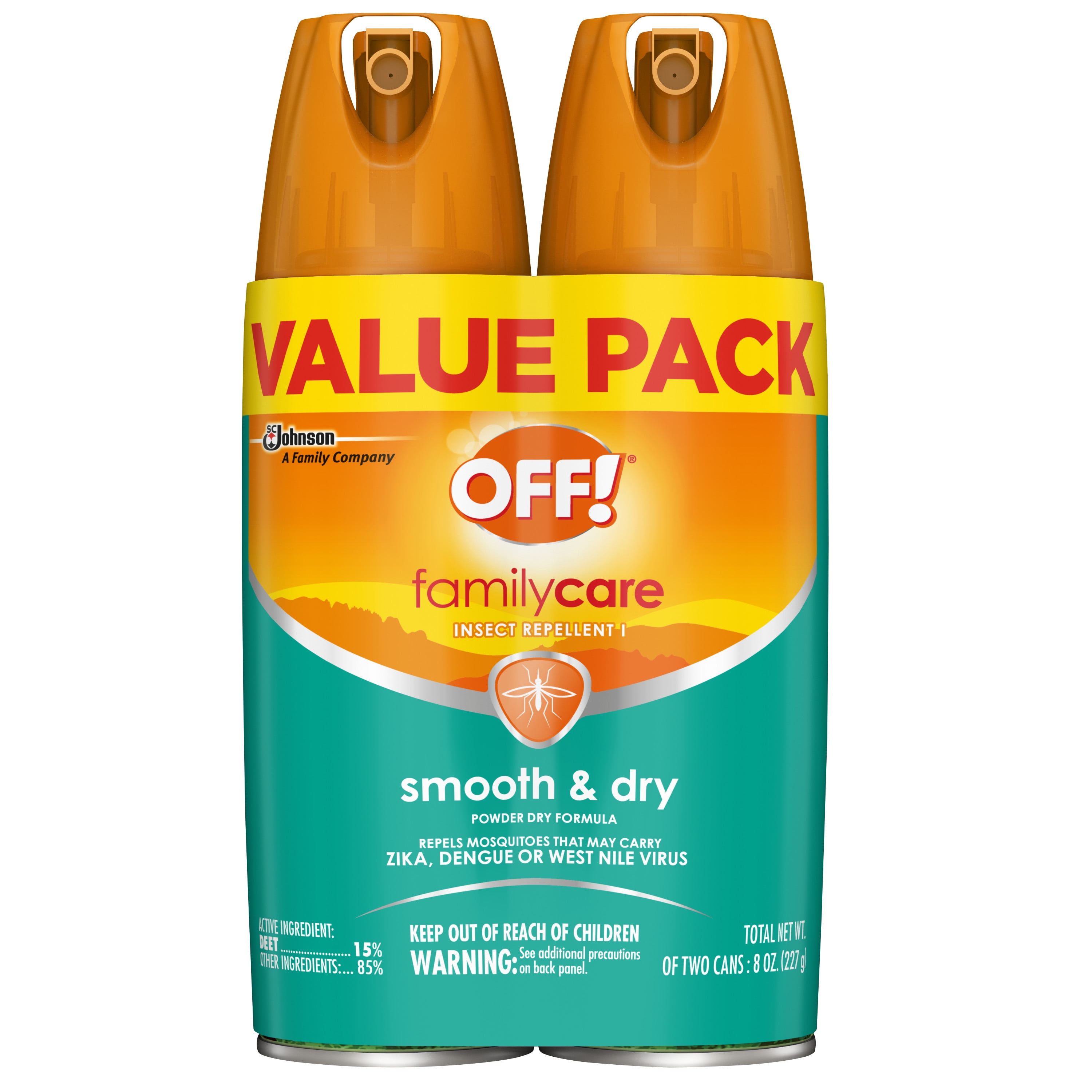 OFF! FamilyCare Insect Repellent I, Smooth & Dry, 4 oz, 2 ct Walmart