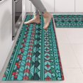 thumbnail image 2 of Kitchen Rugs Sets Of 2,Turquoise Boho Tribal Triangles and Arrows Pattern Anti Fatigue Kitchen Mat Rugs Non Slip Washable,Decorative Kitchen Floor Mats for Kitchen,Sink,Laundry,17"X47", 2 of 5