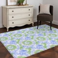 thumbnail image 3 of 4'x6' Area Rugs, Blue Teal Indoor Outdoor Area Rug for Living Room Bedroom, Modern Tie Dyeing Contemporary Abstract Art Washable Bathroom Rugs Kitchen Floor Carpet Mats Home Decor Aesthetic, 3 of 8