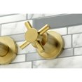 thumbnail image 4 of Kingston Brass KS8057DX Concord Two-Handle 3-Hole Wall Mount Roman Tub Faucet in Brushed Brass, 4 of 7