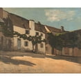 thumbnail image 3 of Henri-Joseph Harpignies 14x12 Black Modern Framed Museum Art Print Titled - House in Herisson (1876), 3 of 5