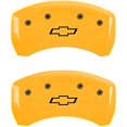 thumbnail image 2 of MGP 4 Caliper Covers Engraved Front & Rear Bowtie Yellow finish black ch Fits select: 2016 CHEVROLET COLORADO LT, 2017-2019 CHEVROLET COLORADO, 2 of 2