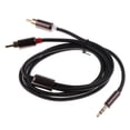 thumbnail image 1 of Adaptador de audio 3,5 mm a 2 estéreo Soledad Adaptador de cable de audio Negro, 1 of 10