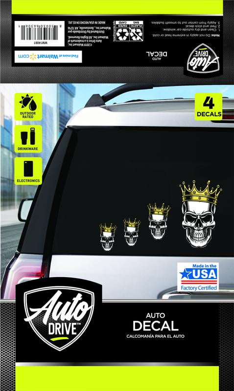 Auto Drive Crown Skull Vinyl Decals